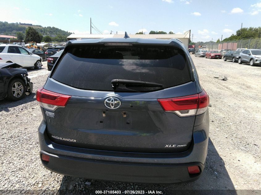 2019 TOYOTA HIGHLANDER XLE - 5TDJZRFH2KS998616