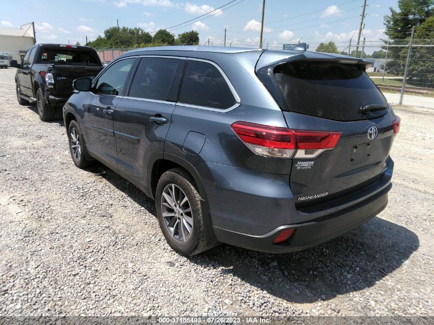 2019 TOYOTA HIGHLANDER XLE - 5TDJZRFH2KS998616