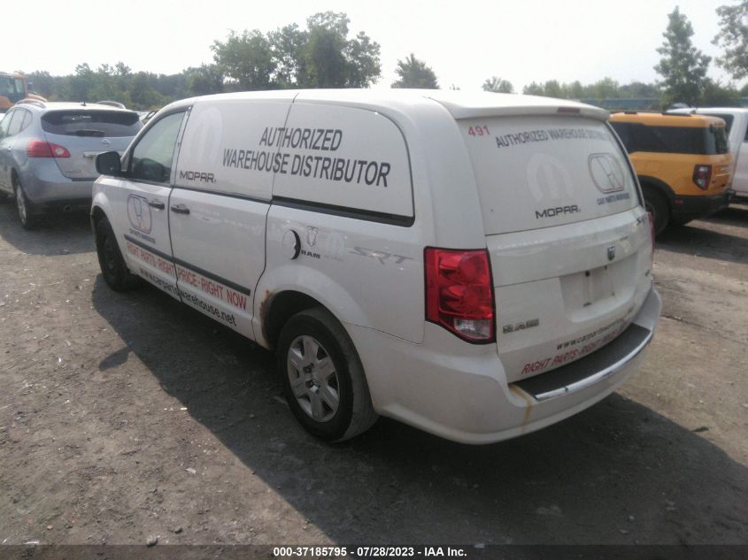 2013 RAM CARGO VAN TRADESMAN 2C4JRGAG1DR606613