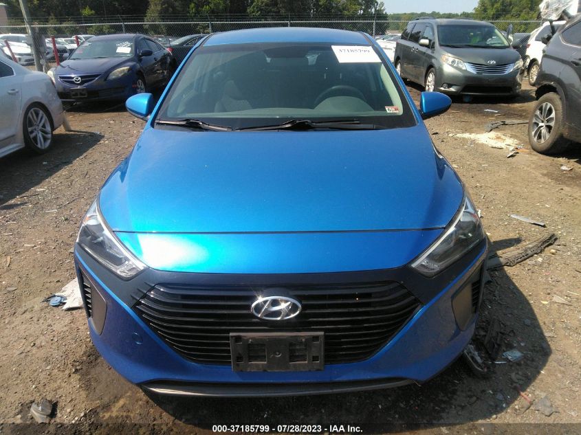 2017 HYUNDAI IONIQ HYBRID BLUE - KMHC65LC8HU024027