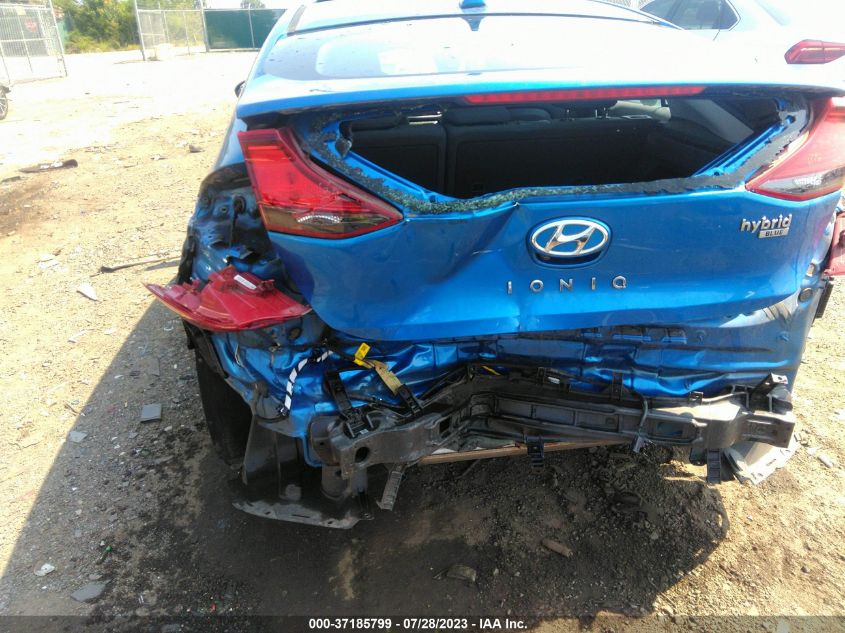 2017 HYUNDAI IONIQ HYBRID BLUE - KMHC65LC8HU024027