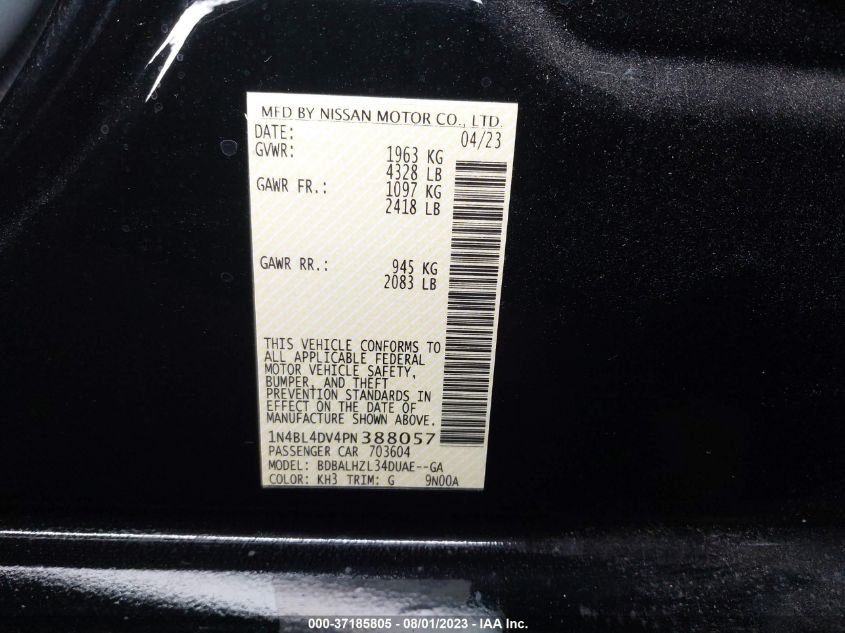 2023 NISSAN ALTIMA 2.5 SV - 1N4BL4DV4PN388057