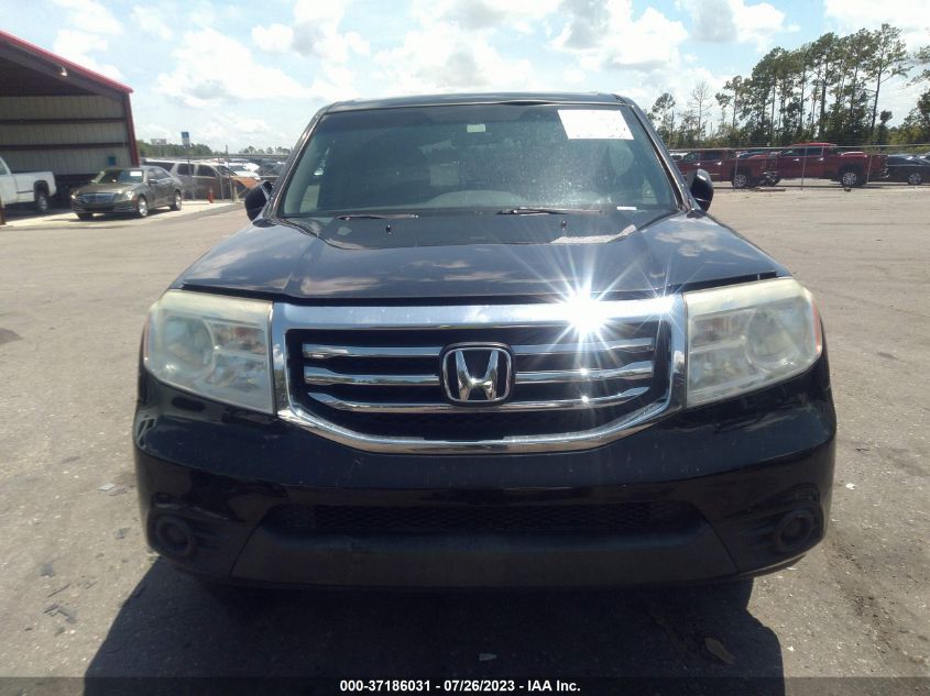 2013 HONDA PILOT LX - 5FNYF3H21DB027062