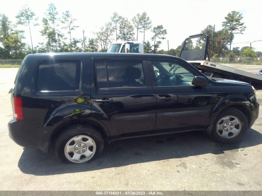 2013 HONDA PILOT LX - 5FNYF3H21DB027062