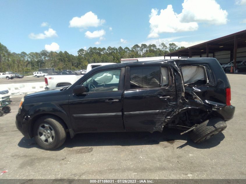 2013 HONDA PILOT LX - 5FNYF3H21DB027062