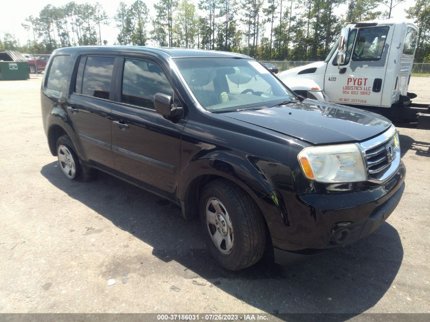 2013 HONDA PILOT LX - 5FNYF3H21DB027062