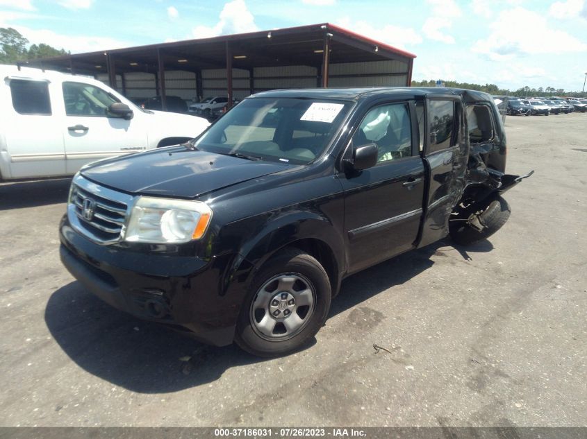 2013 HONDA PILOT LX - 5FNYF3H21DB027062