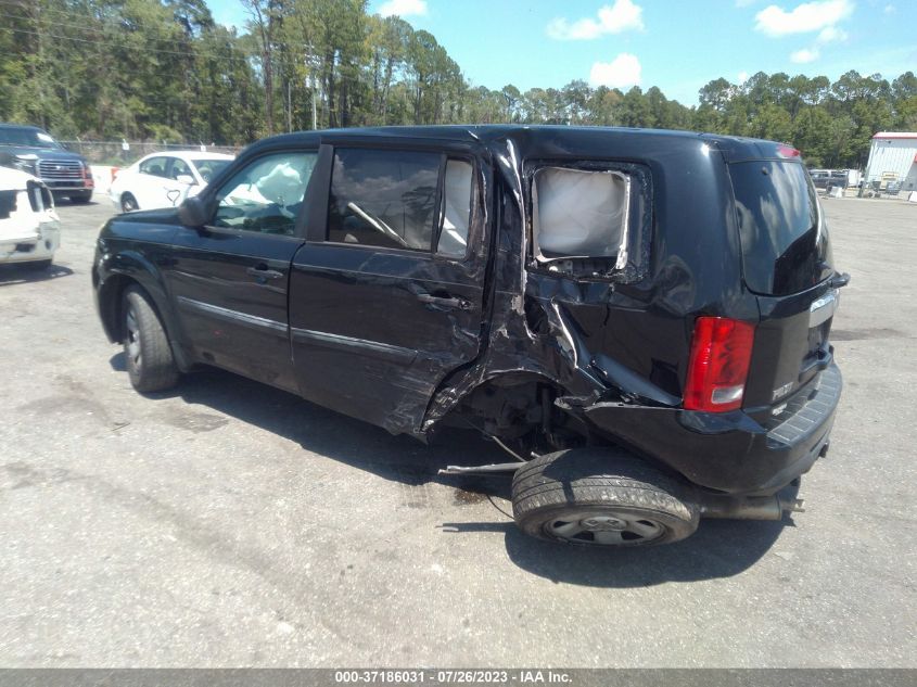 2013 HONDA PILOT LX - 5FNYF3H21DB027062