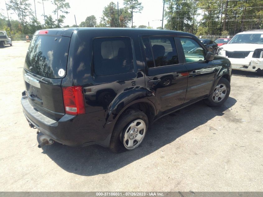 2013 HONDA PILOT LX - 5FNYF3H21DB027062