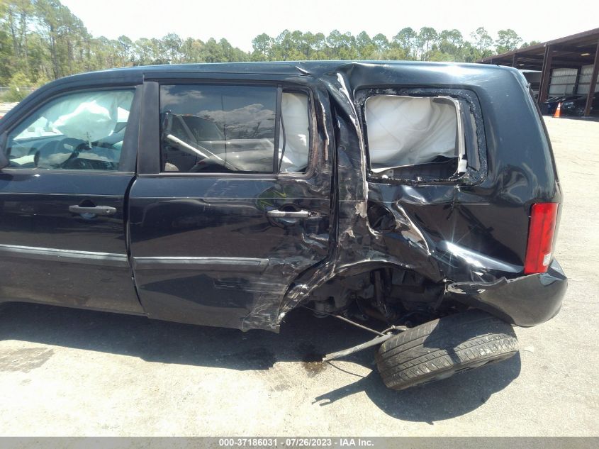 2013 HONDA PILOT LX - 5FNYF3H21DB027062
