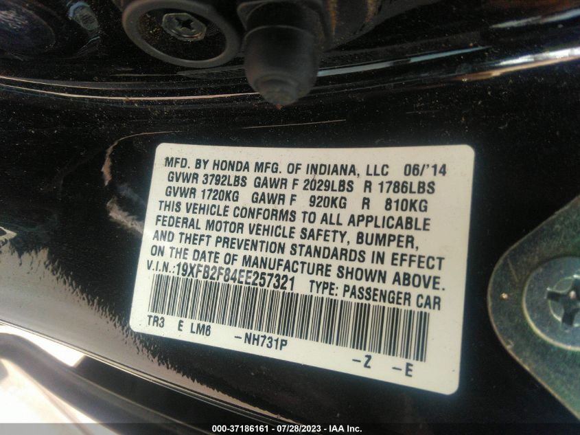2014 HONDA CIVIC SEDAN EX - 19XFB2F84EE257321