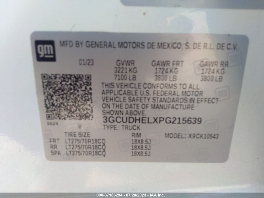 2023 CHEVROLET SILVERADO 1500 ZR2 - 3GCUDHELXPG215639