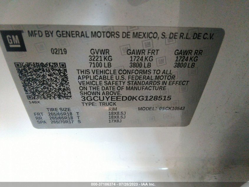 2019 CHEVROLET SILVERADO 1500 RST - 3GCUYEED0KG128515