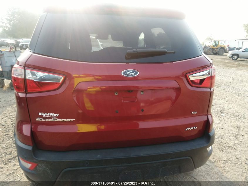 2018 FORD ECOSPORT SE - MAJ6P1UL6JC189968
