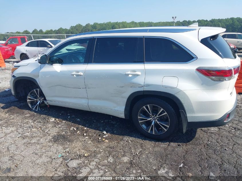 2016 TOYOTA HIGHLANDER XLE - 5TDJKRFH8GS354131