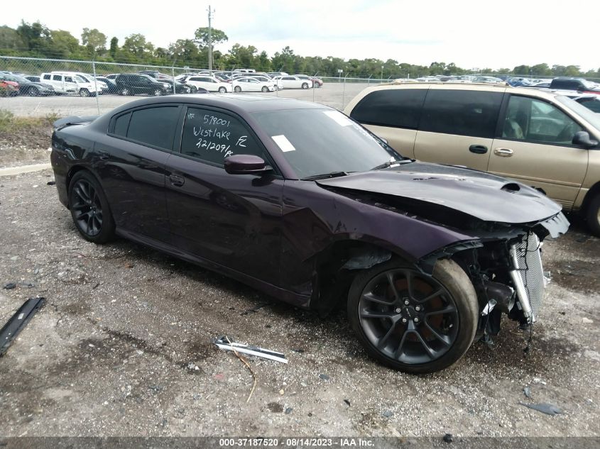 Lot #2536949687 2021 DODGE CHARGER SCAT PACK RWD salvage car