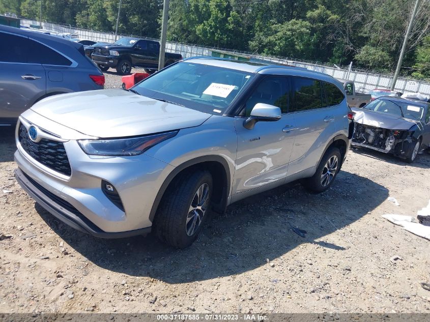 2021 TOYOTA HIGHLANDER HYBRID XLE - 5TDGBRCH1MS535758