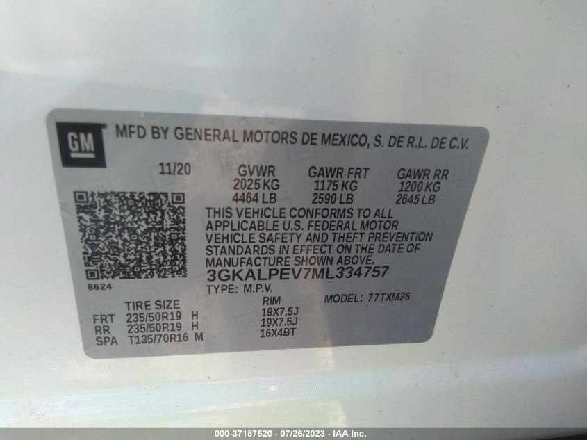 2021 GMC TERRAIN SLT - 3GKALPEV7ML334757