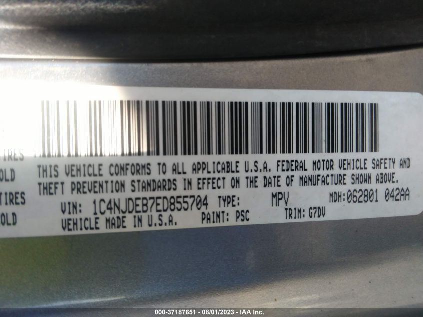 2014 JEEP COMPASS LATITUDE - 1C4NJDEB7ED855704