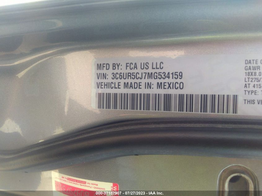 2021 RAM 2500 TRADESMAN - 3C6UR5CJ7MG534159