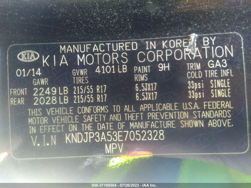 2014 KIA SOUL + - KNDJP3A53E7052328