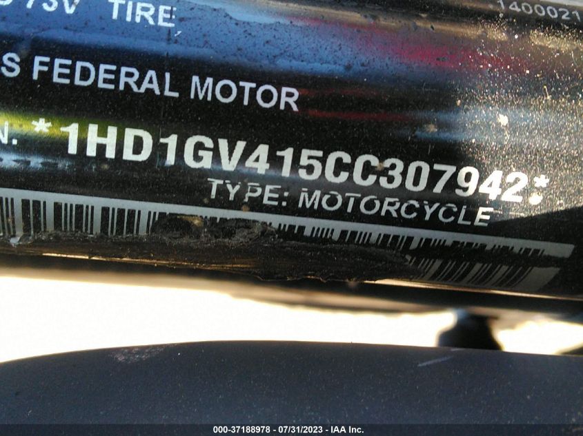 2012 HARLEY-DAVIDSON FXDC DYNA SUPER GLIDE 1HD1GV415CC307942