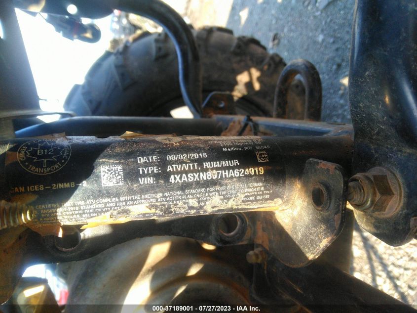 2017 POLARIS SPORTSMAN - 4XASXNE57HA624019