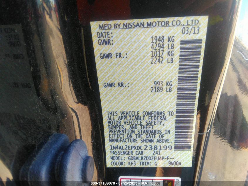 2013 NISSAN ALTIMA 2.5 S - 1N4AL2EPXDC238199