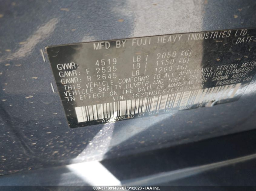 2015 SUBARU LEGACY 2.5I PREMIUM - 4S3BNBC64F3038568