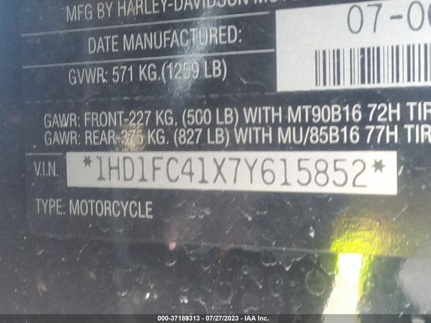 2007 HARLEY-DAVIDSON FLHTCUI 1HD1FC41X7Y615852