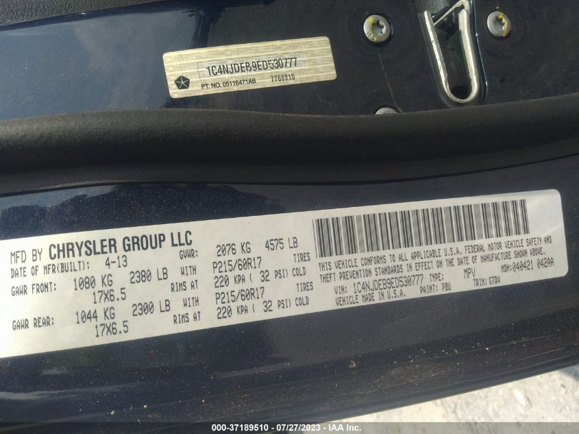 2014 JEEP COMPASS LATITUDE - 1C4NJDEB9ED530777