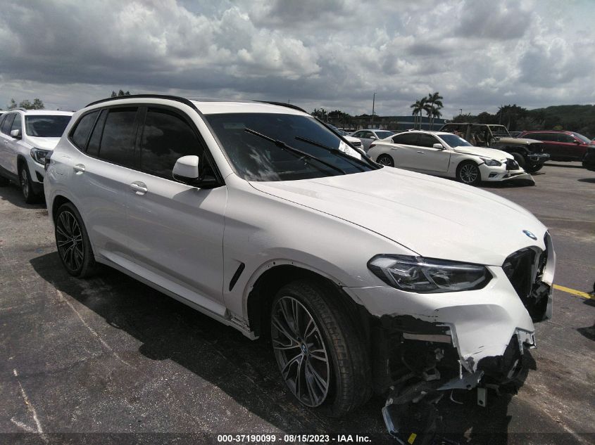 2022 BMW X3 SDRIVE30I - 5UX43DP05N9K07118