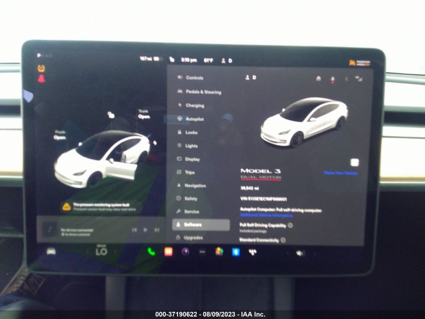 2021 TESLA MODEL 3 PERFORMANCE - 5YJ3E1EC1MF988601
