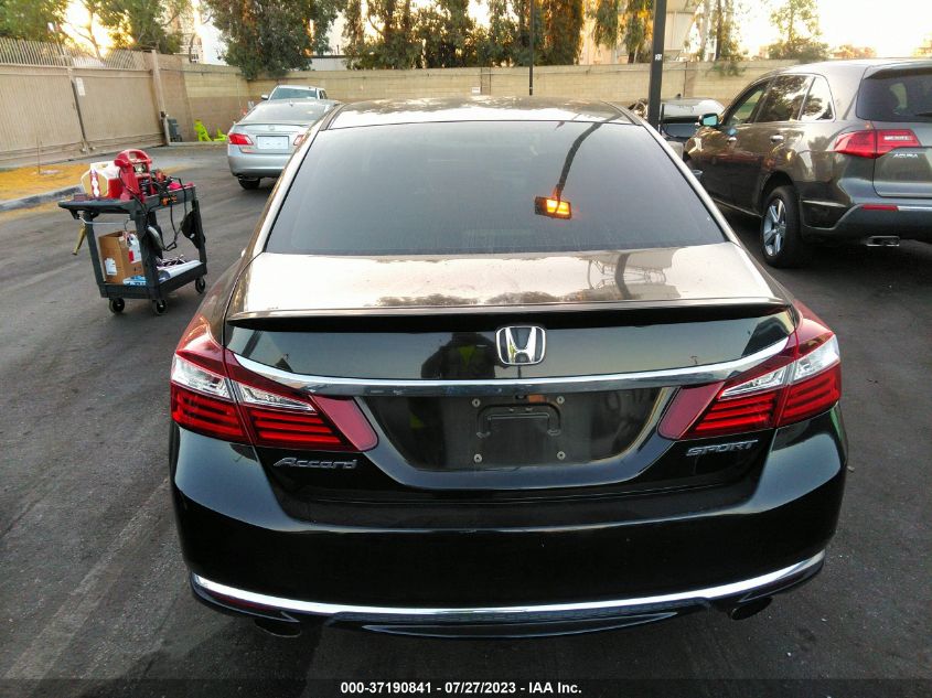 2016 HONDA ACCORD SEDAN SPORT - 1HGCR2F54GA187640