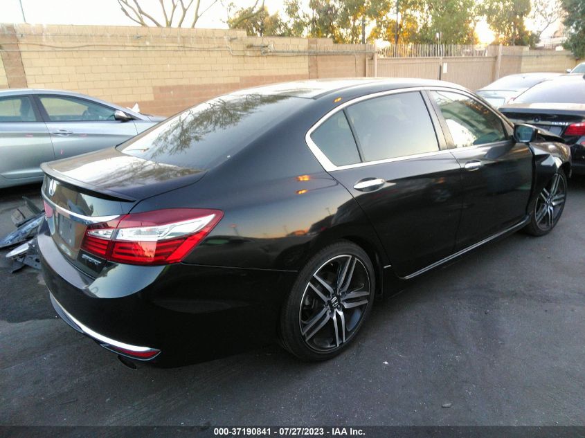 2016 HONDA ACCORD SEDAN SPORT - 1HGCR2F54GA187640