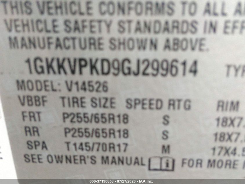 2016 GMC ACADIA SLE - 1GKKVPKD9GJ299614