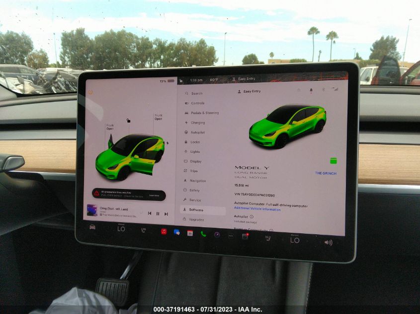 2023 TESLA MODEL Y - 7SAYGDEE4PA031290