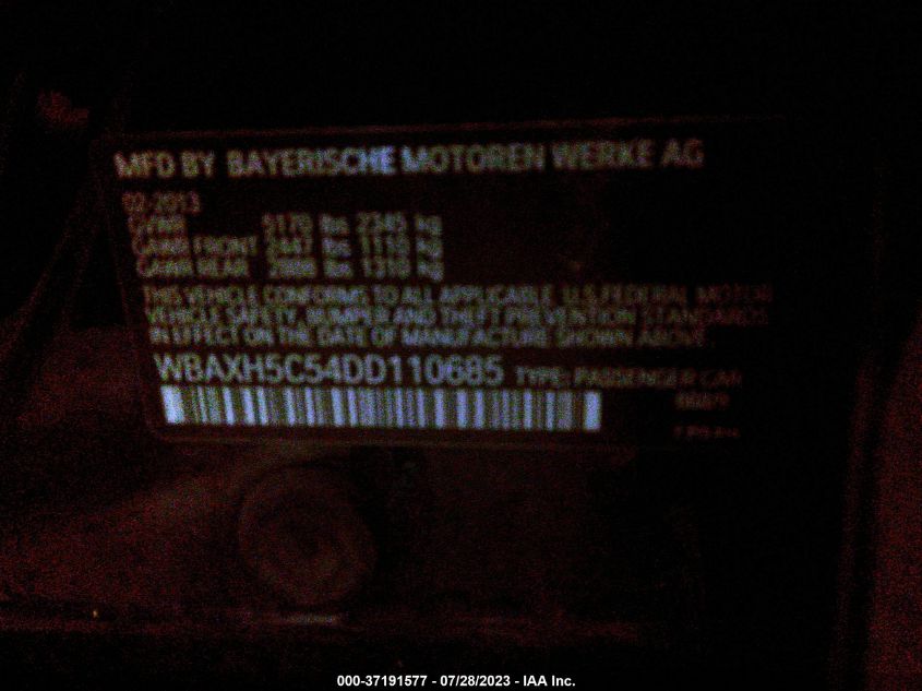 2013 BMW 528I XDRIVE - WBAXH5C54DD110685