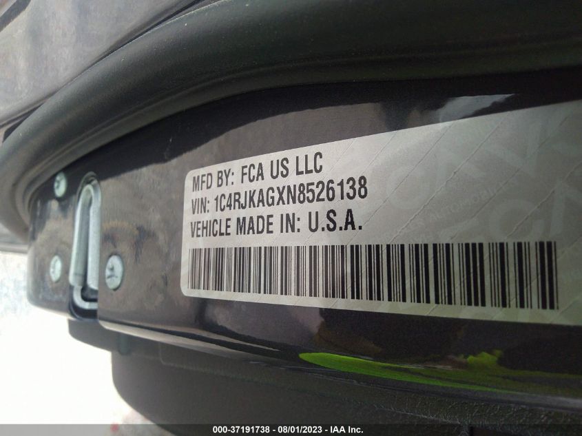 2022 JEEP GRAND CHEROKEE L ALTITUDE - 1C4RJKAGXN8526138