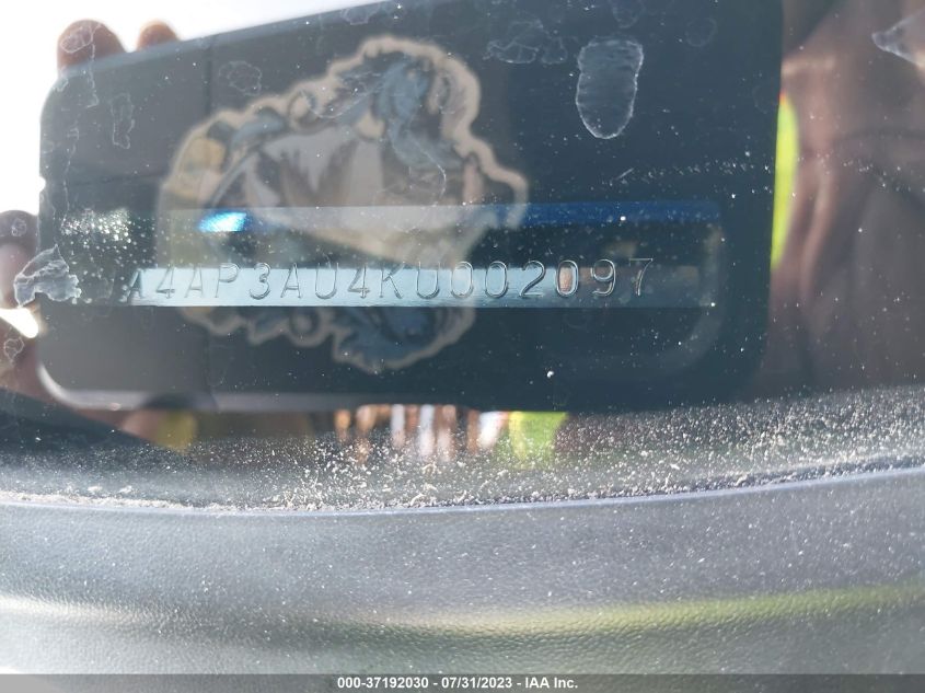 2019 MITSUBISHI OUTLANDER SPORT ES/LE/SP - JA4AP3AU4KU002097