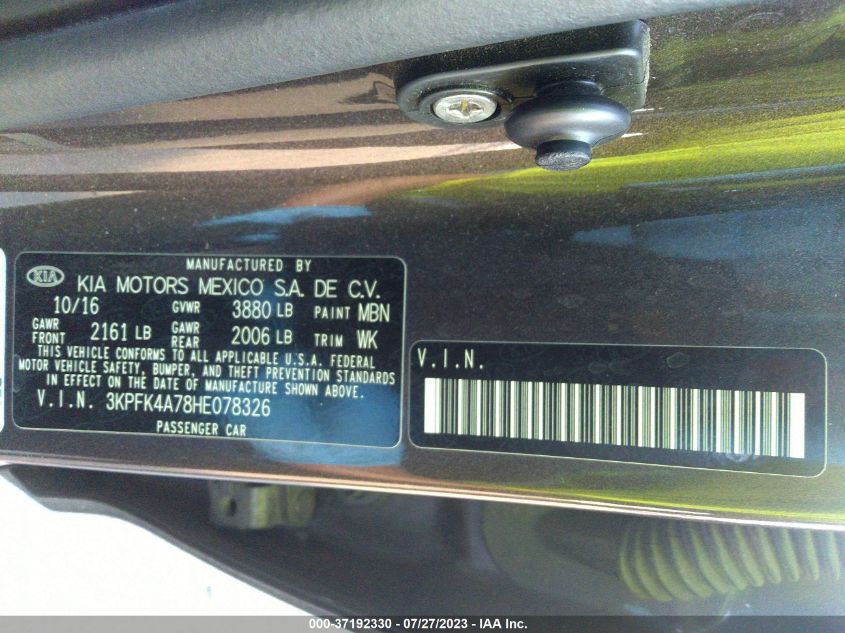 2017 KIA FORTE LX - 3KPFK4A78HE078326