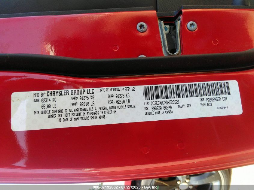2013 DODGE CHARGER SXT PLUS - 2C3CDXHGXDH529621