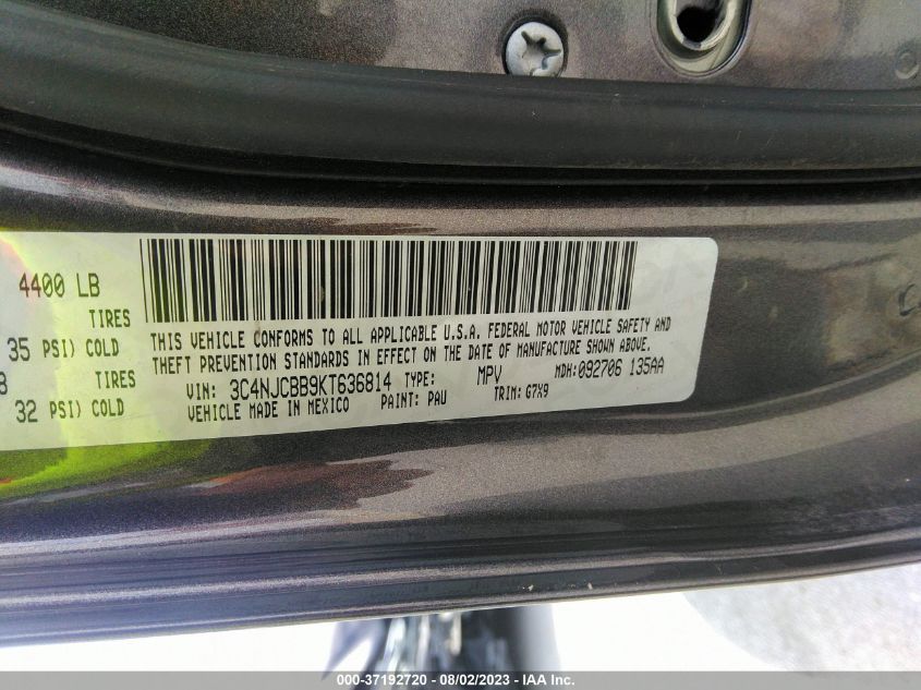 2019 JEEP COMPASS ALTITUDE - 3C4NJCBB9KT636814