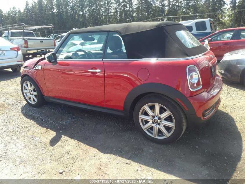 2013 MINI COOPER CONVERTIBLE S - WMWZP3C50DT297932