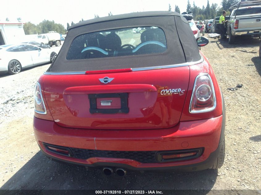 2013 MINI COOPER CONVERTIBLE S - WMWZP3C50DT297932