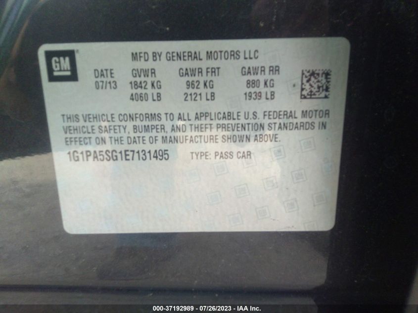2014 CHEVROLET CRUZE LS - 1G1PA5SG1E7131495