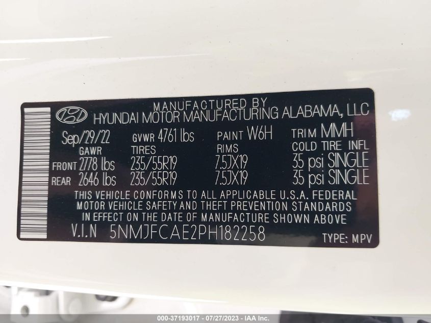 2023 HYUNDAI TUCSON SEL - 5NMJFCAE2PH182258