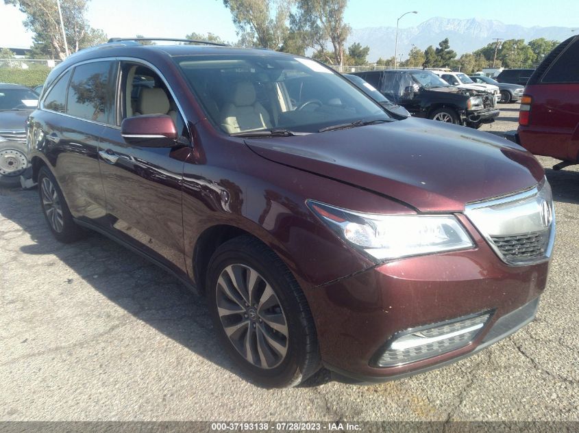 2016 ACURA MDX W/TECH/W/TECH - 5FRYD4H43GB001773
