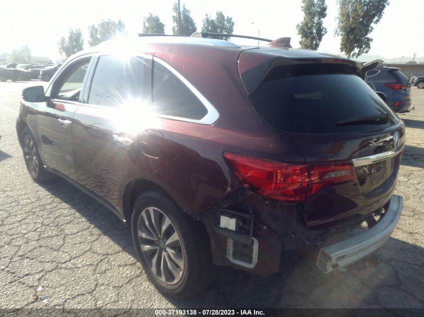 2016 ACURA MDX W/TECH/W/TECH - 5FRYD4H43GB001773