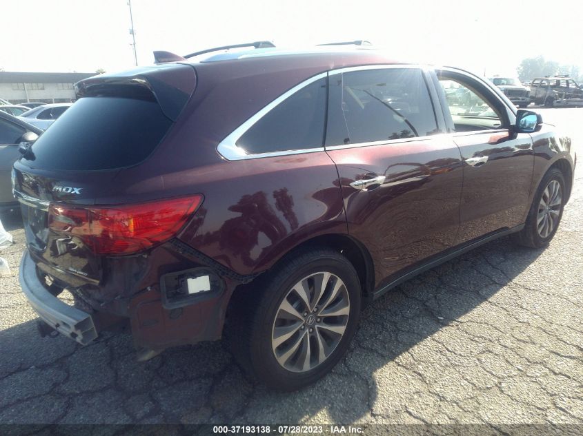 2016 ACURA MDX W/TECH/W/TECH - 5FRYD4H43GB001773